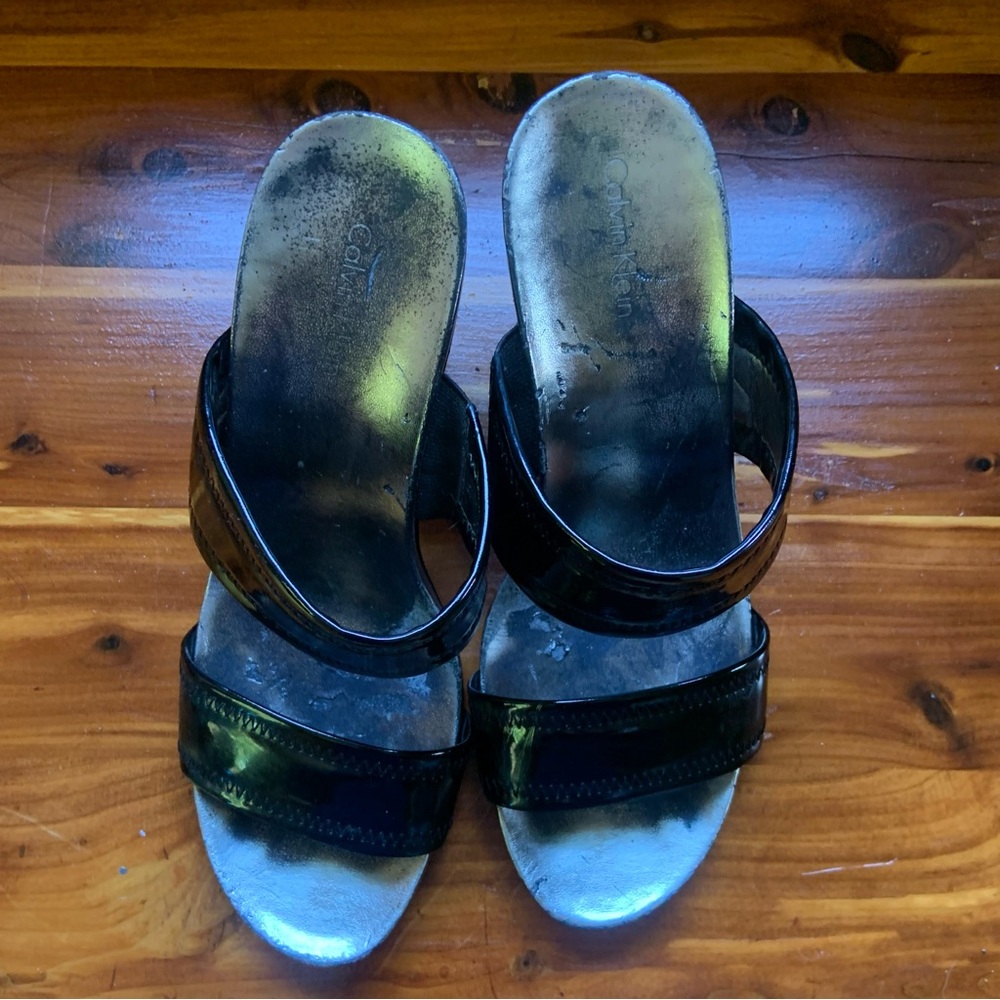 Calvin Klein Patent Leather wedge